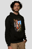 Akaryakıt Siyah Unisex Kapüşonlu Sweatshirt