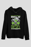 Akaryakıt Siyah Unisex Kapüşonlu Sweatshirt