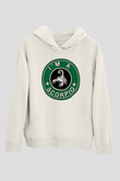 Akrep Burcu Baskılı Beyaz Unisex Hoodie