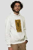 Akrep Burcu Baskılı Beyaz Unisex Hoodie