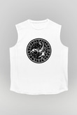 Akrep Burcu Baskılı Beyaz Unisex Kolsuz Tişört - Tshirt