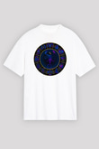 Akrep Burcu Baskılı Beyaz Unisex Oversize Tişört - Tshirt