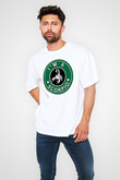 Akrep Burcu Baskılı Beyaz Unisex Oversize Tişört - Tshirt