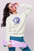 Akrep Burcu Baskılı Beyaz Unisex Sweatshirt
