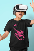 Akrep Burcu Baskılı Unisex Siyah Çocuk Tişört - Tshirt