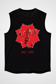 Akrep Burcu Baskılı Unisex Siyah Kolsuz Tişört - Tshirt