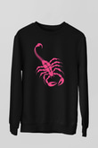 Akrep Burcu Baskılı Unisex Siyah Sweatshirt