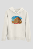 Akropolis Beyaz Unisex Hoodie