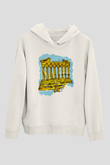 Akropolis Beyaz Unisex Kapşonlu Sweatshirt