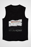 Akropolis Siyah Unisex Kolsuz Tişört