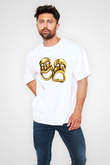 Aktör Beyaz Unisex Oversize Tişört T-Shirt