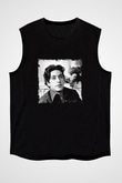 Al Pacino Baskılı Unisex Siyah Kolsuz Tişört