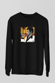 Al Pacino Baskılı Unisex Siyah Sweatshirt