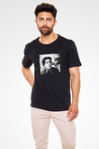 Al Pacino Baskılı Unisex Siyah Tişört
