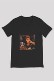 Al Pacino Baskılı Unisex Siyah V Yaka Tişört
