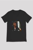 Al Pacino Baskılı Unisex Siyah V Yaka Tişört
