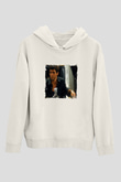 Al Pacino Unisex Baskılı Beyaz Kapüşonlu Sweatshirt