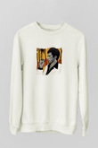 Al Pacino Unisex Baskılı Beyaz Sweatshirt