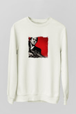 Al Pacino Unisex Baskılı Beyaz Sweatshirt