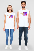 Aladdin Beyaz Unisex Kolsuz Tişört