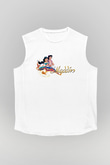 Aladdin Beyaz Unisex Kolsuz Tişört