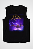Aladdin Siyah Unisex Kolsuz Tişört