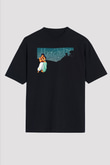 Aladdin Siyah Unisex Oversize Tişört T-Shirt