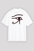 Alan Persons Project Baskılı Beyaz Unisex Oversize Tişört - Tshirt