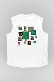 Alan Persons Project Baskılı Beyaz Unisex Kolsuz Tişört - Tshirt