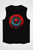 Alan Persons Project Baskılı Unisex Siyah Kolsuz Tişört - Tshirt