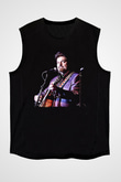 Alan Persons Project Baskılı Unisex Siyah Kolsuz Tişört - Tshirt