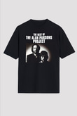 Alan Persons Project Baskılı Unisex Siyah Oversize Tişört - Tshirt