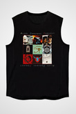 Alan Persons Project Baskılı Unisex Siyah Kolsuz Tişört - Tshirt