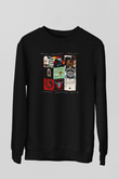 Alan Persons Project Baskılı Unisex Siyah Sweatshirt