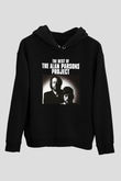 Alan Persons Project Baskılı Unisex Siyah Kapüşonlu Sweatshirt