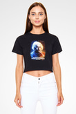 Albert Alıntı Baskılı Crop Top Kadın Tİşört - Tshirt