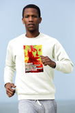Albert Einstein Alıntı Baskılı Unisex Ekru Sweatshirt