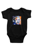 Albert Einstein Baskılı Unisex Siyah Bebek Body - Zıbın