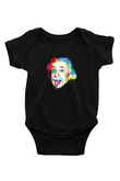 Albert Einstein Baskılı Unisex Siyah Bebek Body - Zıbın