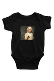 Albert Einstein Baskılı Unisex Siyah Bebek Body - Zıbın