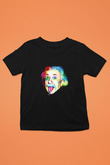 Albert Einstein Baskılı Unisex Siyah Çocuk Tişört