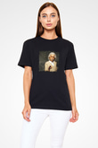 Albert Einstein Baskılı Unisex Siyah Tişört