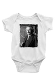 Albert Einstein Beyaz Bebek Body - Zıbın