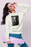 Albert Einstein Beyaz Unisex Sweatshirt