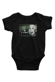 Albert Einstein Enerji Formülü Baskılı Unisex Siyah Bebek Body - Zıbın
