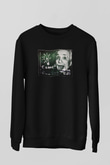 Albert Einstein Enerji Formülü Baskılı Unisex Siyah Sweatshirt
