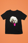 Albert Einstein Pembe Dil Baskılı Unisex Siyah Çocuk Tişört
