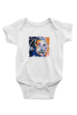 Albert Einstein Unisex Baskılı Beyaz Bebek Body - Zıbın