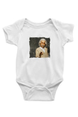 Albert Einstein Unisex Baskılı Beyaz Bebek Body - Zıbın