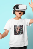 Albert Einstein Unisex Baskılı Beyaz Çocuk Tişört